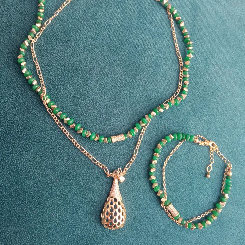 Collier Charme Émeraude 6