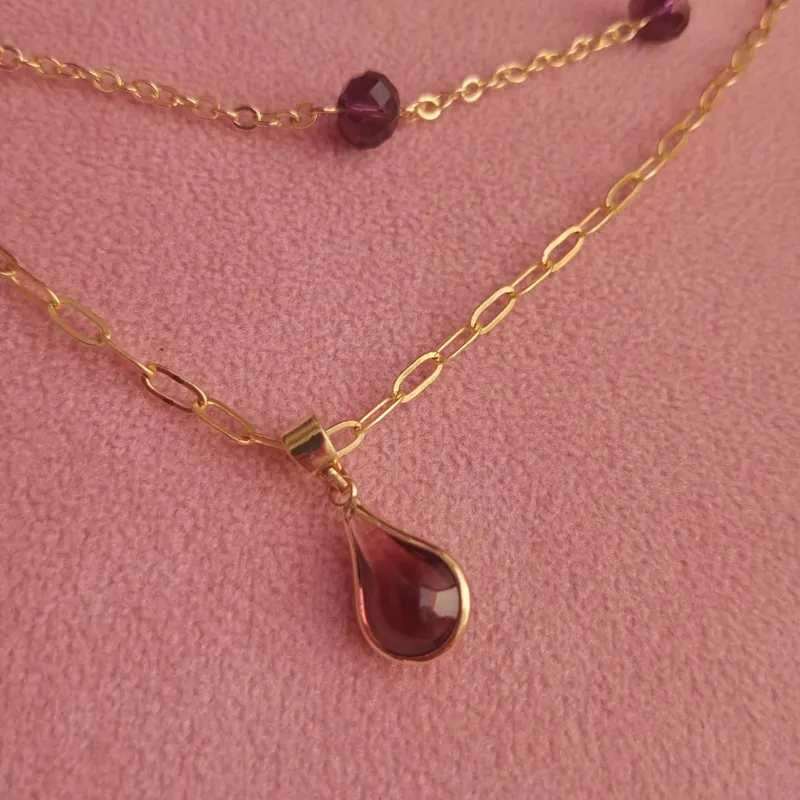 Collier Goutte de Rubis 2