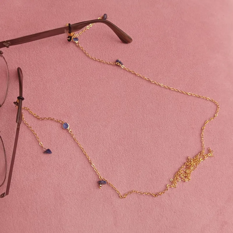 Chaîne Lunettes Saphir Bleu 2