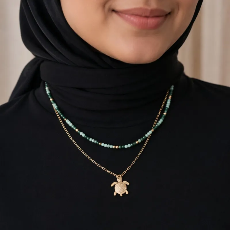Collier Tortue Émeraude 3