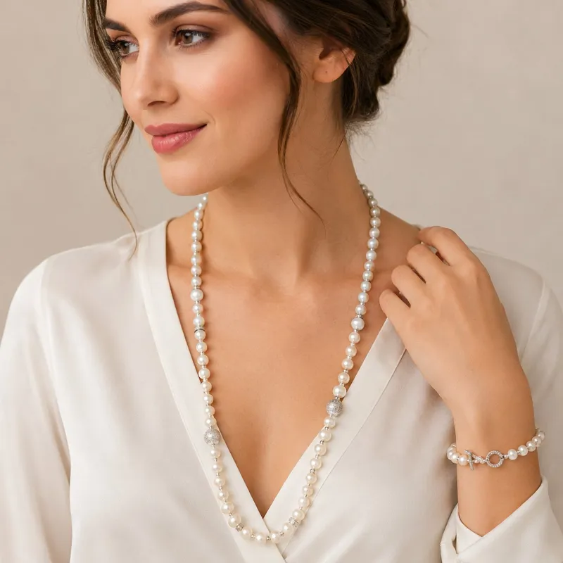 Parure Cascade de Perles