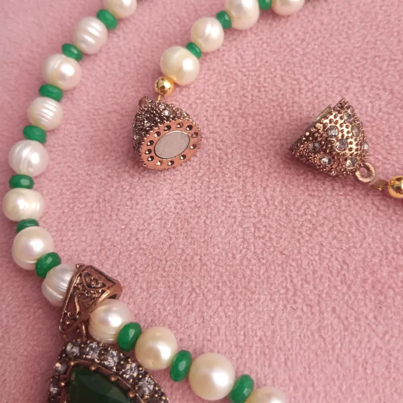 Collier Éclat Perlé Vert 5