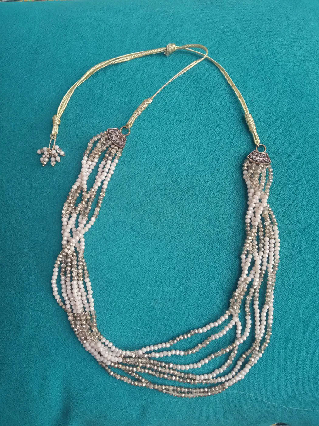 Collier Cascade de Perles Rosées 6