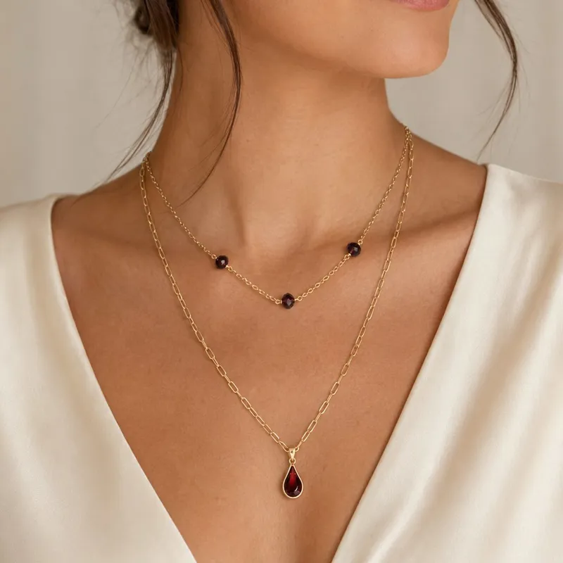 Collier Goutte de Rubis