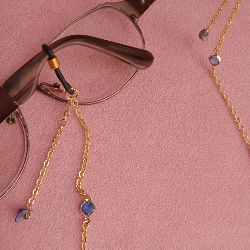 Chaîne Lunettes Saphir Bleu 3