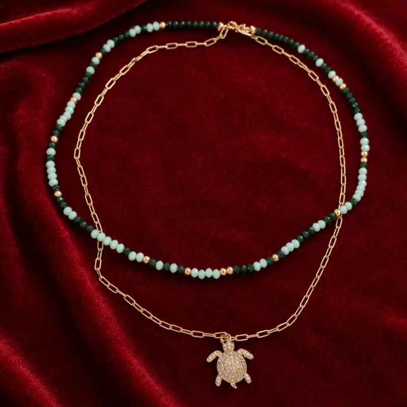 Collier Tortue Émeraude 2