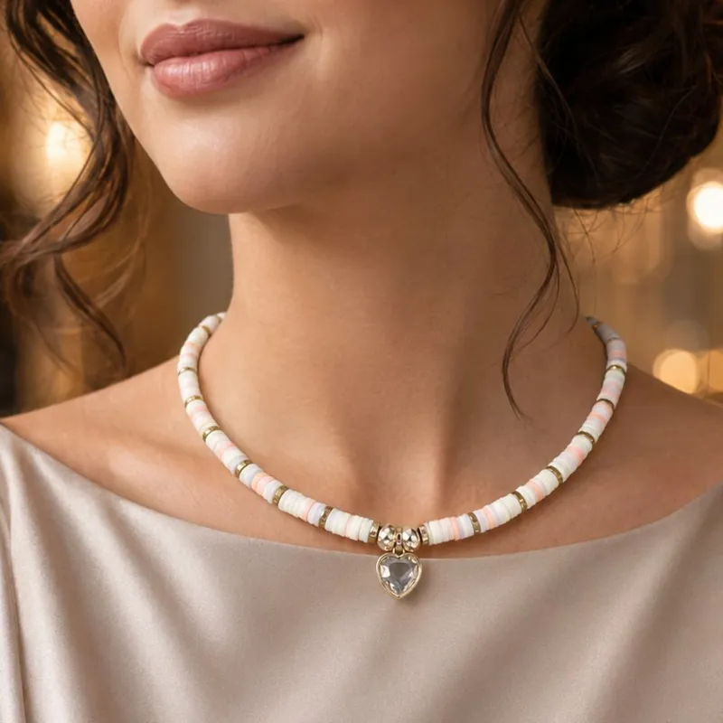 Collier Cœur Nacré