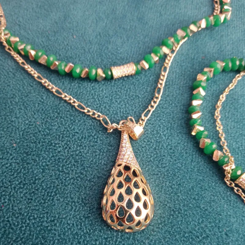 Collier Charme Émeraude 5