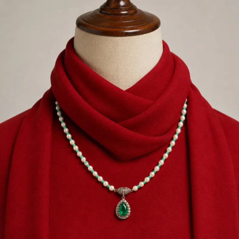 Collier Éclat Perlé Vert 2