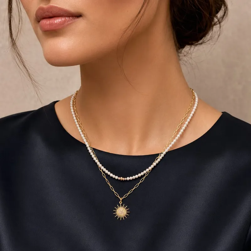 Collier Soleil Perlé